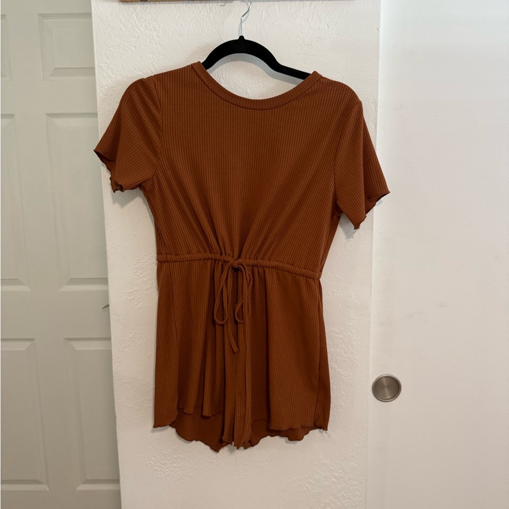 Cupshe Brown Knit Romper